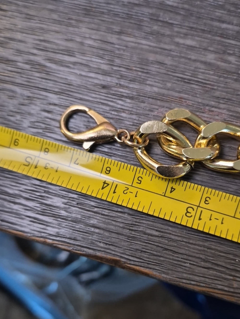 Gold-Tone Chunky Link Necklace - Fine Chain And Chunky Bracelet - Picture 14 of 14